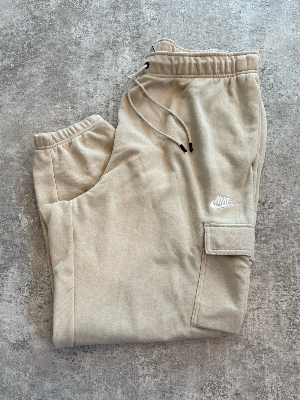 Nike Cream Cargo Joggers with Drawstring
